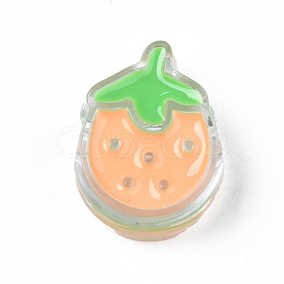 Transparent Acrylic Enamel Beads OACR-N130-024-03-1