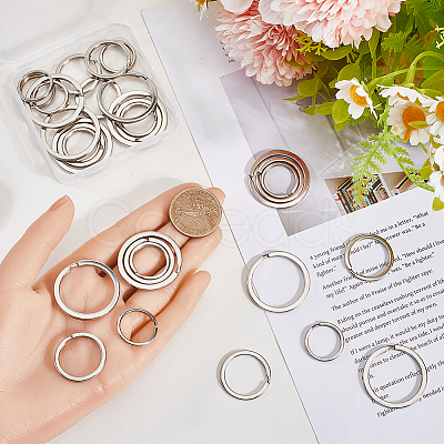 30Pcs 3 Styles Iron Split Rings IFIN-SP0001-19P-1