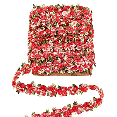 4.6~5Yards Flower Polyester Trim Ribbon OCOR-PH0001-97A-1
