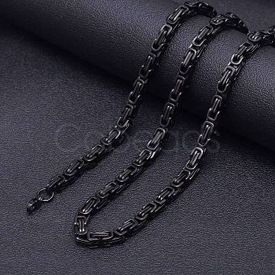 Titanium Steel Byzantine Chain Necklaces for Men FS-WG56795-204-1