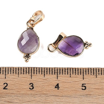 Natural Amethyst Faceted Pendans X-KK-L218-004G-01-1