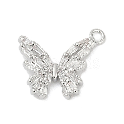 Brass Micro Pave Cubic Zirconia Pendants KK-Z094-15P-1