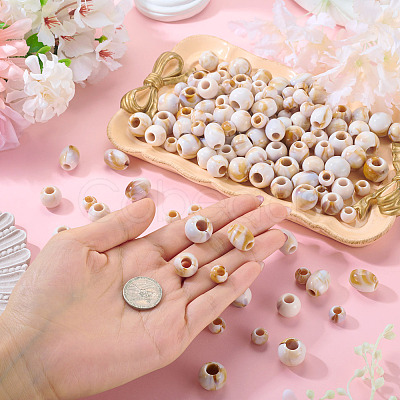200Pcs Opaque Acrylic European Beads OACR-TA0004-71-1