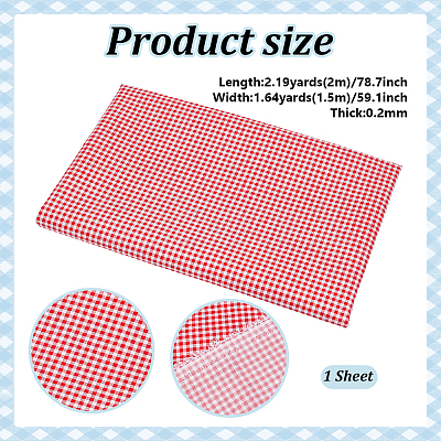 Tartan Polyester Fabric DIY-WH0816-561E-1