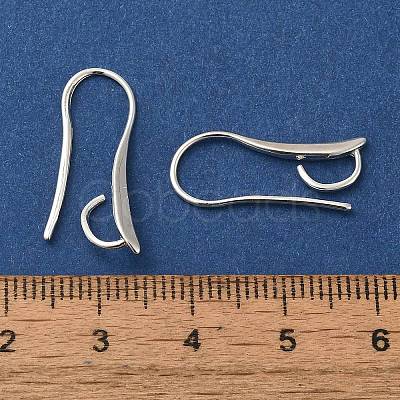 Brass Earring Hooks KK-H502-12S-1