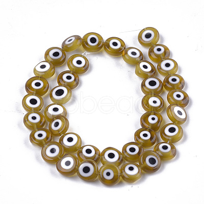 Handmade Evil Eye Lampwork Beads Strands LAMP-S191-02C-07-1