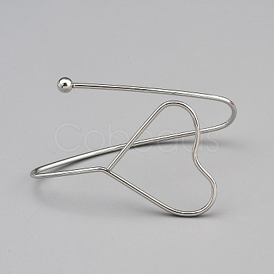 Iron Cuff Bangles for Women BJEW-WH0041-06P-1