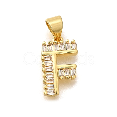 Rack Plating Brass Micro Pave Cubic Zirconia Pendants KK-L226-100G-F-1