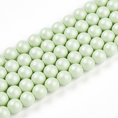 Baking Paint Pearlized Glass Pearl Bead Strands HY-N002-5mm-B02-1