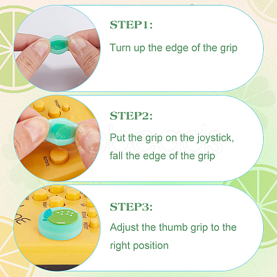 4Pcs 4 Colors Silicone Replacement Thumb Grip Caps AJEW-GF0009-67C-1