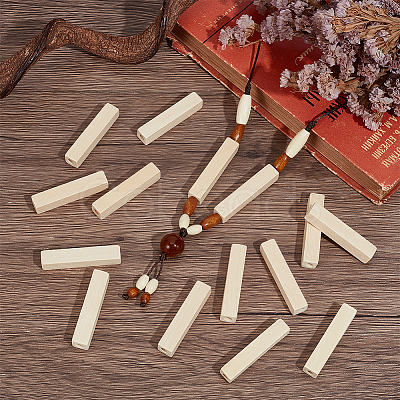 100Pcs Unfinished Wood European Beads WOOD-NB0003-07-1