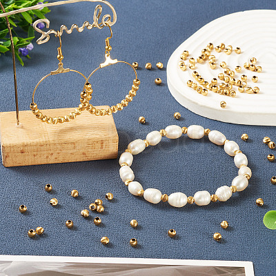 100Pcs Brass Beads KK-TA0008-53-1