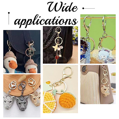 40Pcs Alloy Split Key Rings DIY-DR0001-13-1