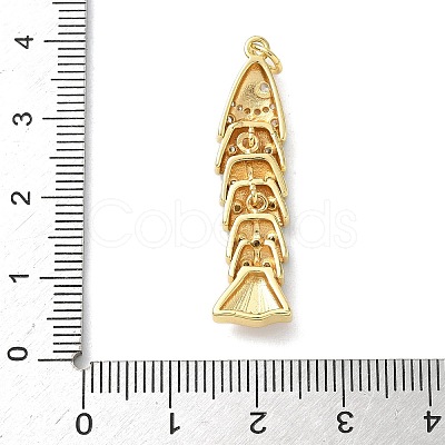 Brass Micro Pave Clear Cubic Zirconia Pendants KK-B155-19G-01-1