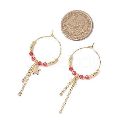 Star Glass Hoop Earrings EJEW-MZ00673-1
