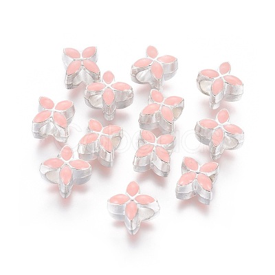 Alloy Enamel European Beads MPDL-R006-04-1