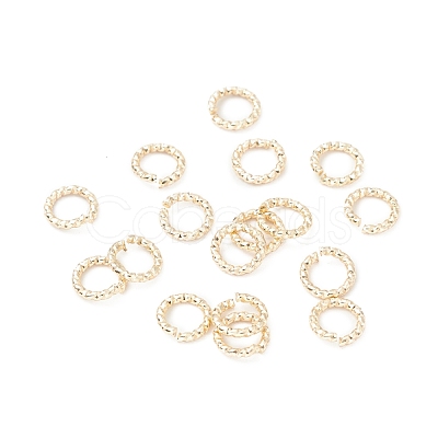 Brass Twisted Open Jump Rings KK-WH0060-02B-G-1