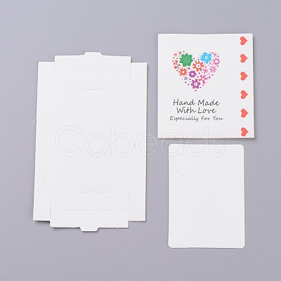 Kraft Paper Boxes and Necklace Jewelry Display Cards CON-L016-A08-1