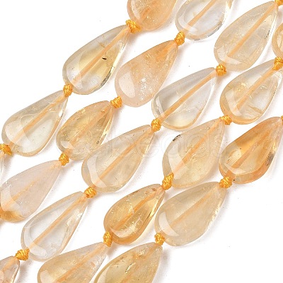 Heated Natural Citrine Beads Strands G-L650-H01-01-1