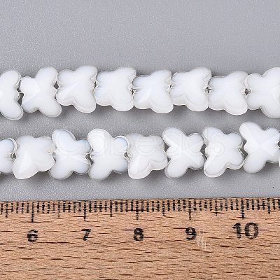 Opaque Glass Beads Strands GLAA-N073-01A-1