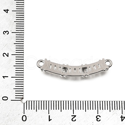 Brass Micro Pave Clear Cubic Zirconia Connector Charms CU-CBA3569-04P-B-1