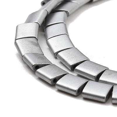 Electroplated Frosted Non-magnetic Synthetic Hematite Beads Strands G-G089-B01-09-1