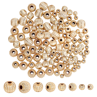 120Pcs 4 Styles Brass Beads KK-PH0013-41-1