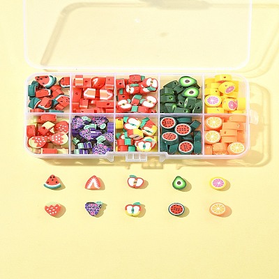 200Pcs 10 Styles Handmade Polymer Clay Beads CLAY-FS0001-40-1