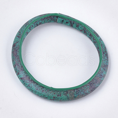 (Jewelry Parties Factory Sale)Silicone Bangles/Key Rings BJEW-T008-04A-1