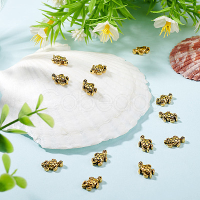 200Pcs Tibetan Style Alloy Beads TIBEB-GO0001-10-1