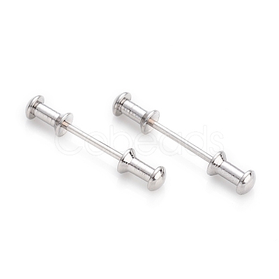Non-Tarnish 304 Stainless Steel Screw Clasps STAS-F245-01P-1