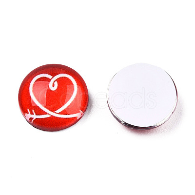 Glass Cabochons GGLA-WHC0001-06-1