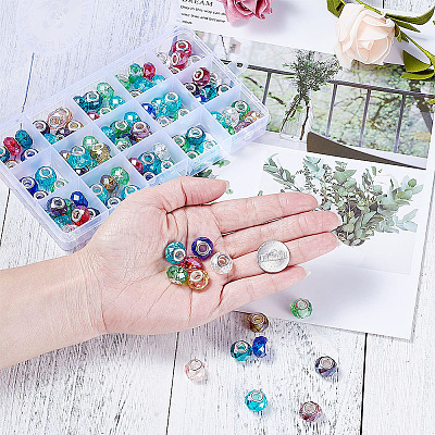 Glass European Beads GPDL-TA0001-01-1