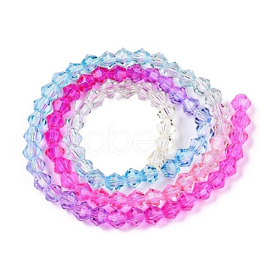 Gradient Color Baking Painted Glass Bead Strands DGLA-A039-T2mm-A08-1