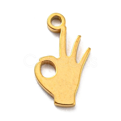 304 Stainless Steel Charms STAS-Q306-01G-H-1