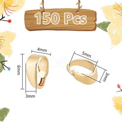 150Pcs Brass Snap on Bails KK-UN0002-70-1