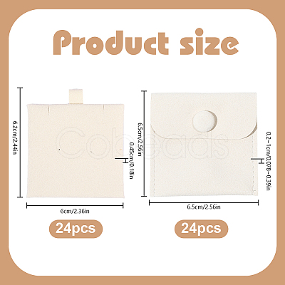 24Pcs Square Velvet Jewelry Storage Bags CDIS-NB0001-47C-1