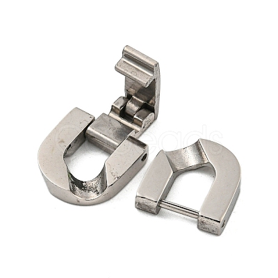 Non-Tarnish 304 Stainless Steel Fold Over Clasps STAS-B029-05C-1-1