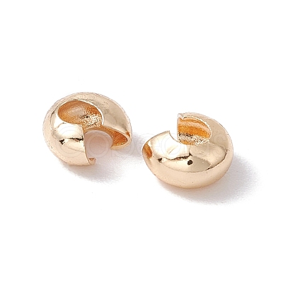 Brass Crimp Beads Covers KK-P219-05B-G01-1