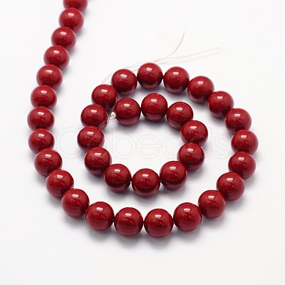Shell Pearl Beads Strands BSHE-L026-01-10mm-01-1