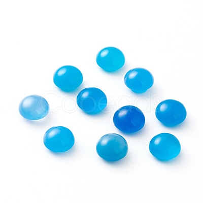 Natural Blue Agate Cabochons G-B009-09-B-1