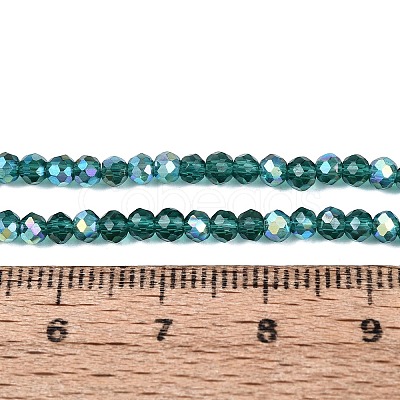 AB Color Plated Transparent Glass Rondelle Beads Strands EGLA-T029-2mm-10N-1