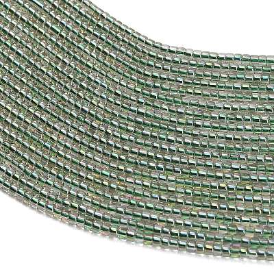 Electroplate Glass Beads Strands GL-CBAA615-01K-1