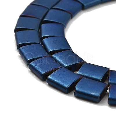 Electroplated Frosted Non-magnetic Synthetic Hematite Beads Strands G-G089-B01-14-1