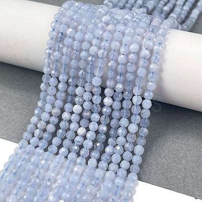 Natural Blue Lace Agate Beads Strands G-E411-12-3mm-01-1