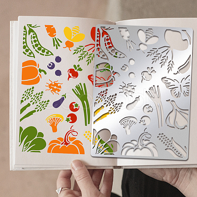 Vegetable Custom Stainless Steel Metal Cutting Dies Stencils DIY-WH0289-067-1