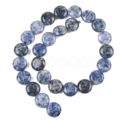 Natural Blue Spot Jasper Beads Strands G-L648-B08-15mm-1