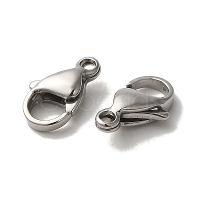 Tarnish Resistant 304 Stainless Steel Lobster Claw Clasps X-STAS-R050-11x7mm-1