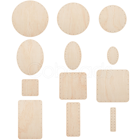 Wooden Knitting Crochet Bottoms Set WOOD-WH0036-03-1