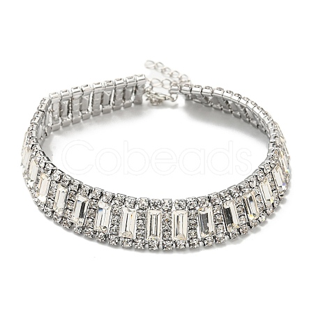 Crystal Rhinestone Choker Necklaces NJEW-L176-01P-1